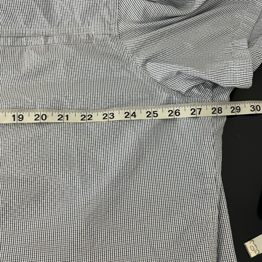 Eddie Bauer Tattersall Check Plaid Casual Button Down Shirt Top Blue 2XL Work - Picture 6 of 6
